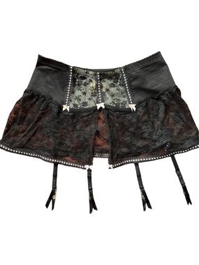 VINTAGE Victoria Secret With Tags Lace Black Garter Belt